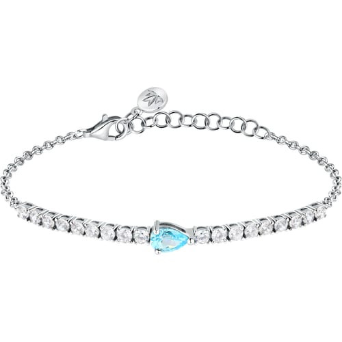 Bracciale Morellato Tesori in argento sostenibile con zirconi azzurri