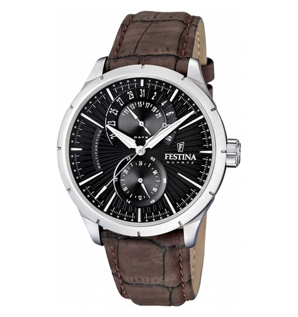 Festina | Orologio Uomo | RETRO Multifunzione 45mm | Acciaio | Cinturino Pelle