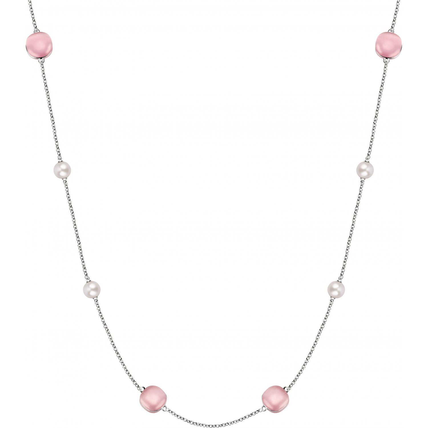 Collana Morellato Donna Gemma Perla in Argento con Perle e Occhi di Gatto Rosa