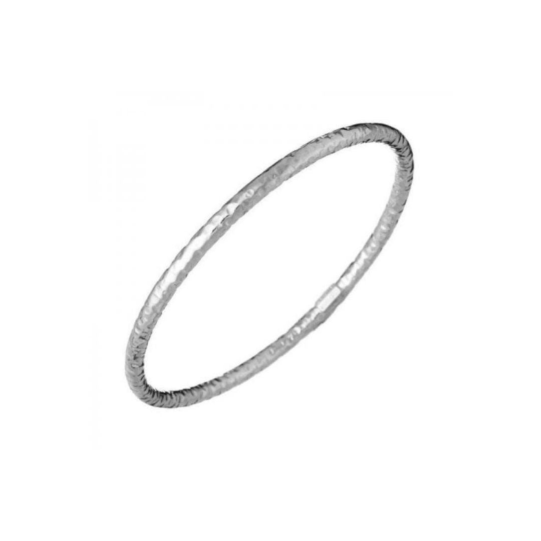 Giovanni Raspini Bracciale Donna Bangle Martellato | Argento 925 | Handmade