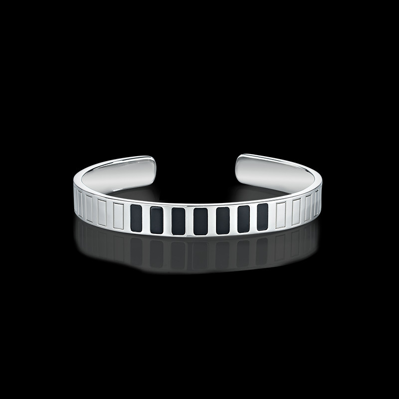 Morellato Bracciale Rigido Motown in Acciaio 316L con Smalto Nero