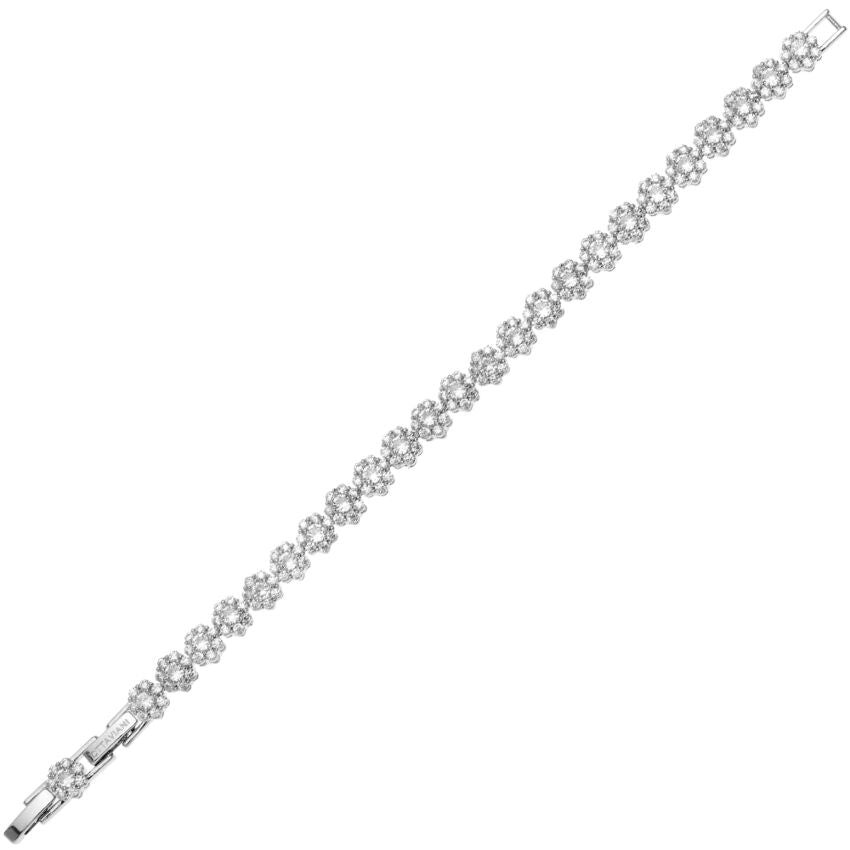 Ottaviani | Bracciale | Fiorellini zirconi | Bronzo argentato | Astuccio