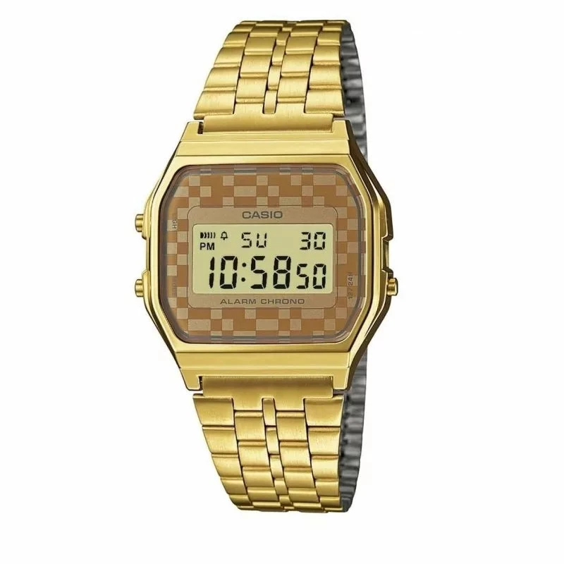 Casio Orologio Uomo Digitale Dorato Vintage | Acciaio Inox | Cassa in Resina