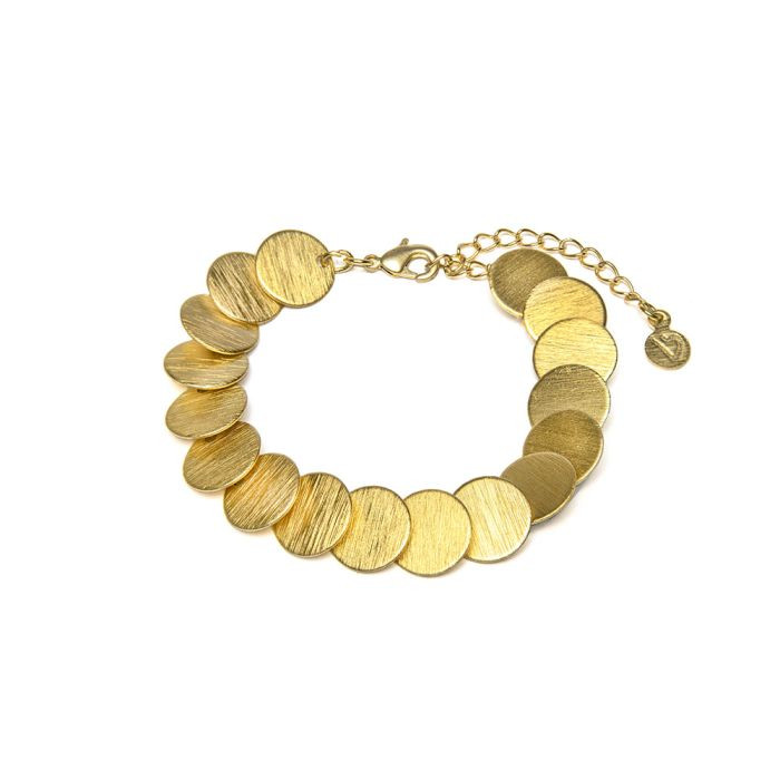 VESTOPAZZO Bracciale Donna Monete Decorative | Ottone Riciclato | Regolabile