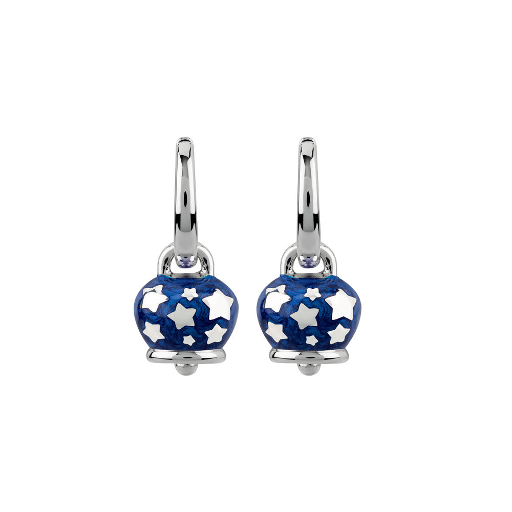 Chantecler Orecchini Donna Campanella Stelline | Argento e Smalto Blu | Et Voilà