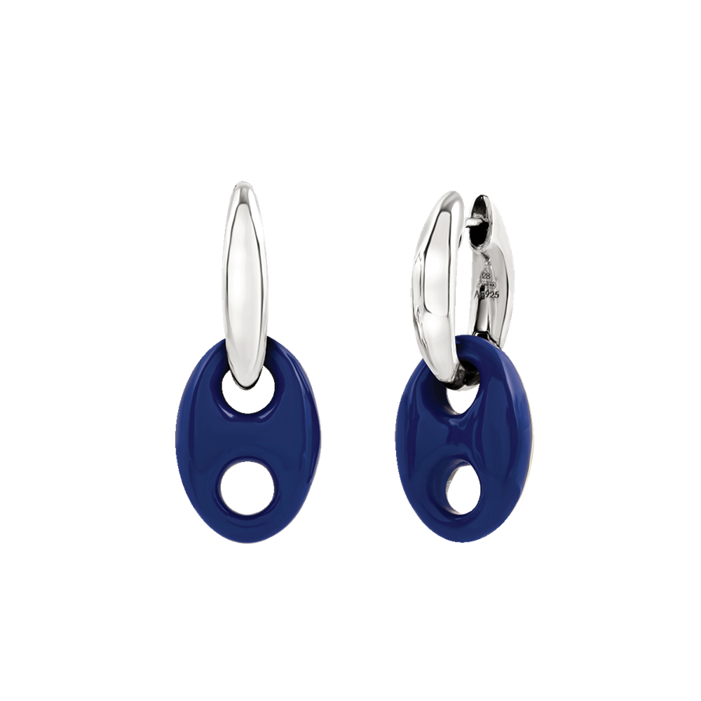 Chantecler | Orecchini Donna | Campanella Capriness | Argento | Bioresina Blu