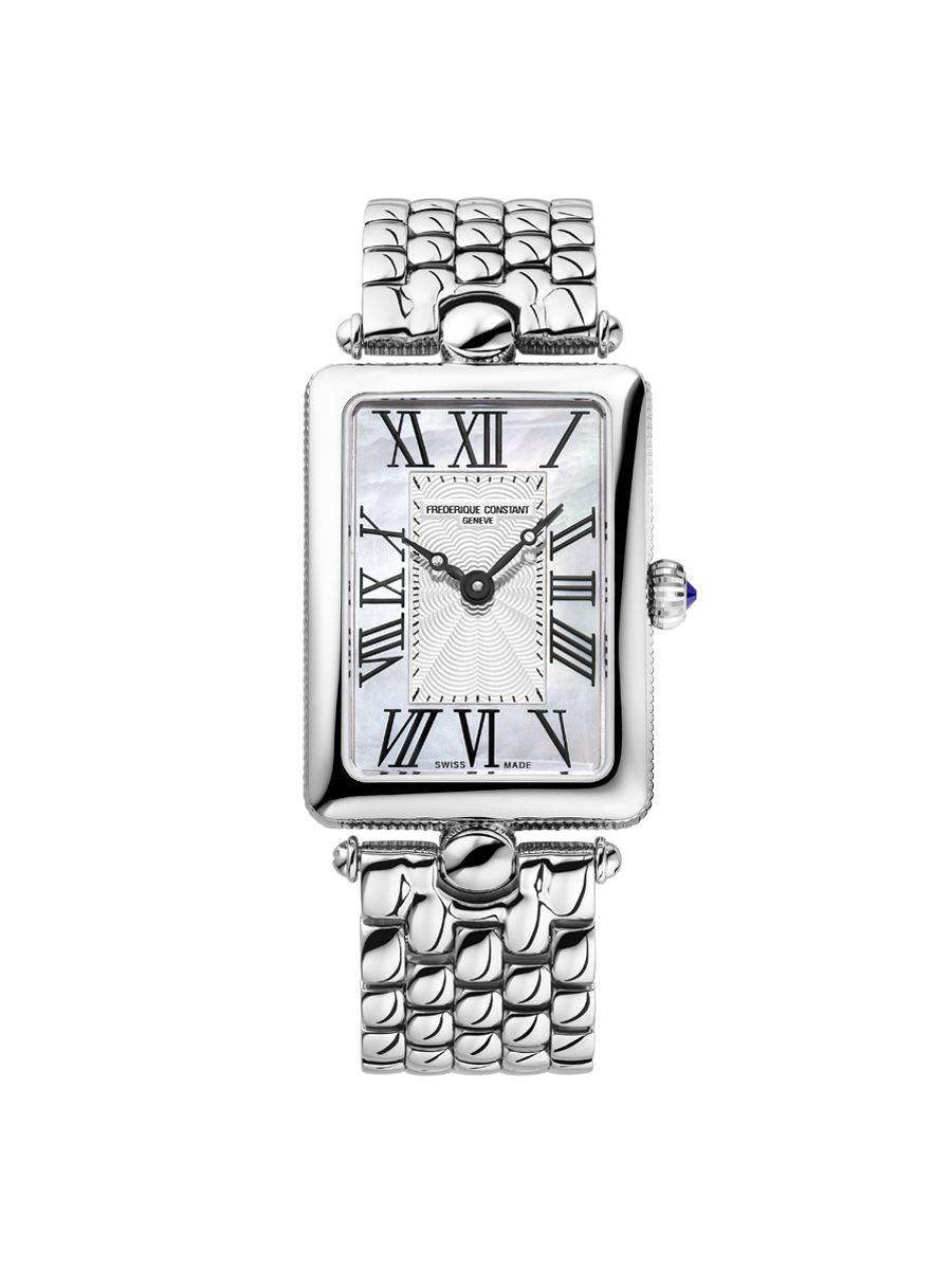 Frederique Constant Orologio Donna Art Déco Carrée | Acciaio Inox | Madreperla