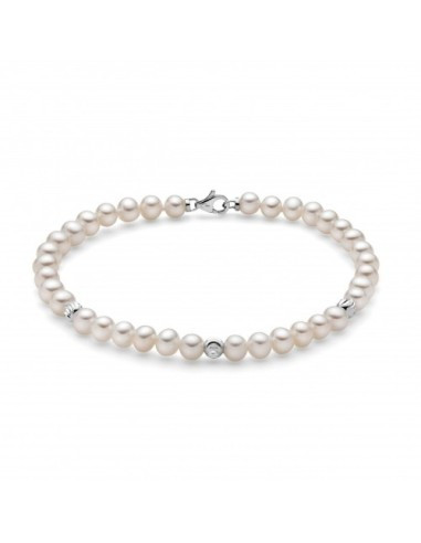 Bracciale Miluna in Oro Bianco 18 kt con Perle