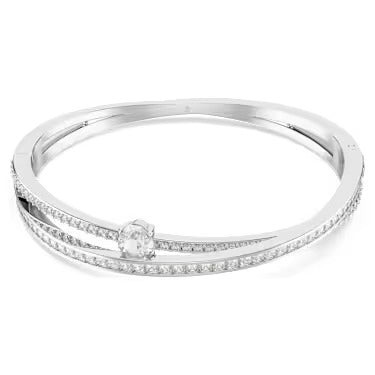 Swarovski Bracciale Donna Rigido Hyperbola | Rodio Placcato | Zirconia