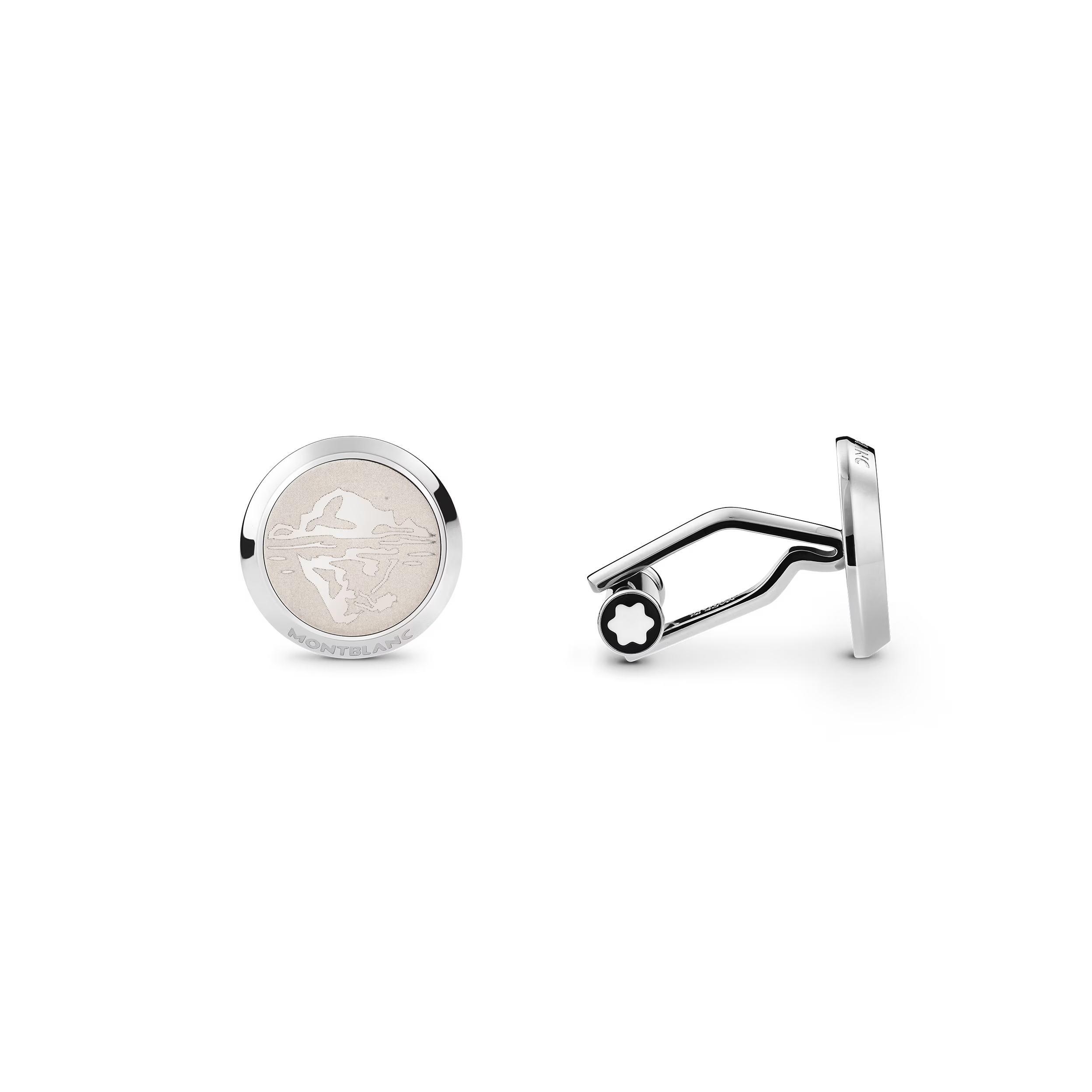 Montblanc | Gemelli Uomo | Iced Sea | Acciaio | Confezione Originale