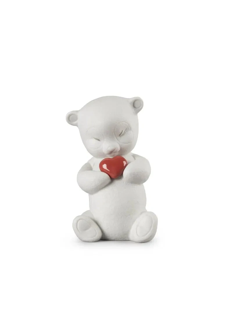 Lladrò Figurina Orso Coraggioso | Porcellana Pregiata | Astuccio Incluso