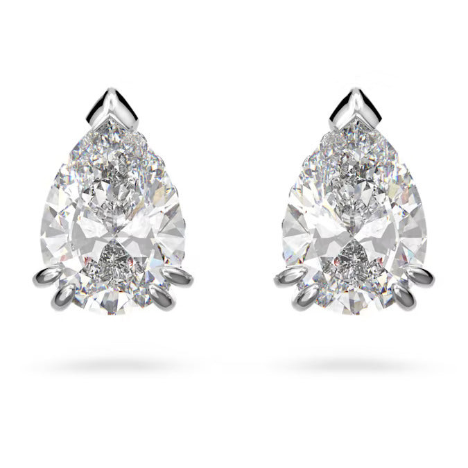 Swarovski Orecchini a Lobo Millenia | Rodio & Zirconia | Taglio Pear