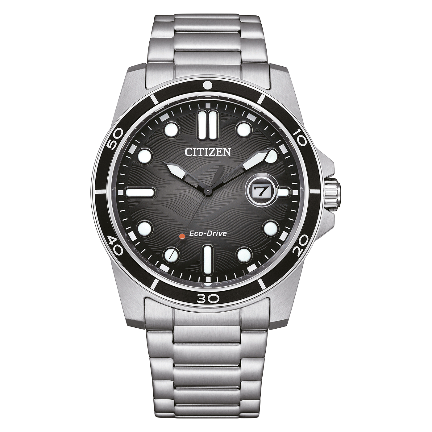 Citizen Orologio Uomo Eco-Drive Acciaio Quadrante Nero AW1816-89E