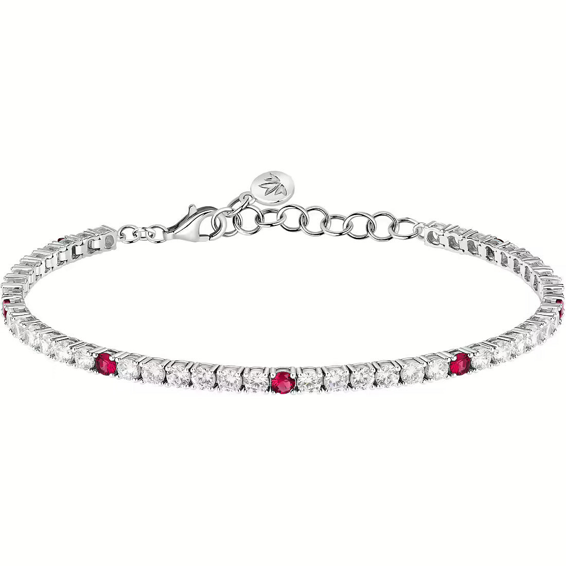 Morellato Bracciale Donna Tennis Bianco e Rosso | Argento 925 | Zirconi