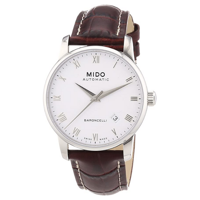 Mido Orologio Uomo Solo Tempo Automatico | Acciaio Inossidabile | Pelle Marrone