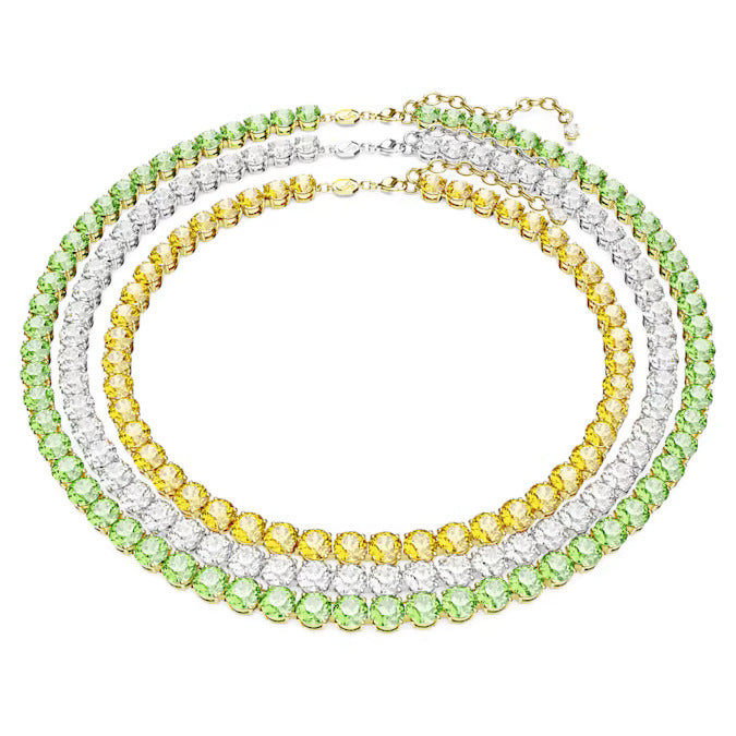 Swarovski Collana Donna Matrix Tennis 3 Strati | Cristalli | Regolabile