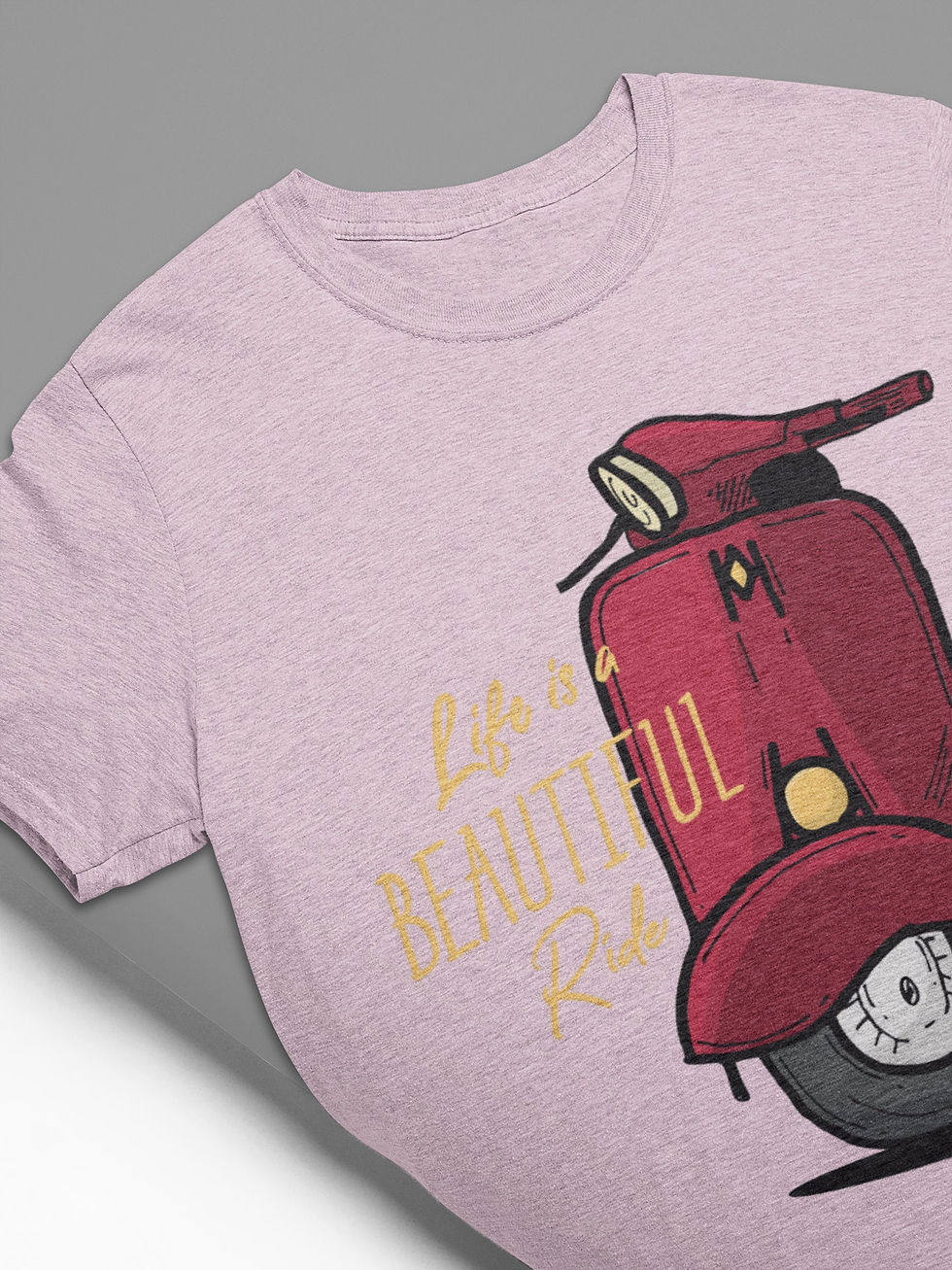 Thumbnail: Vintage Vespa Style Scooter T-shirt, in Mod We Trust Shirt, Vintage Aestheti...