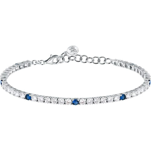 Bracciale Morellato Tesori tennis in argento 925 con zirconi bianchi e blu