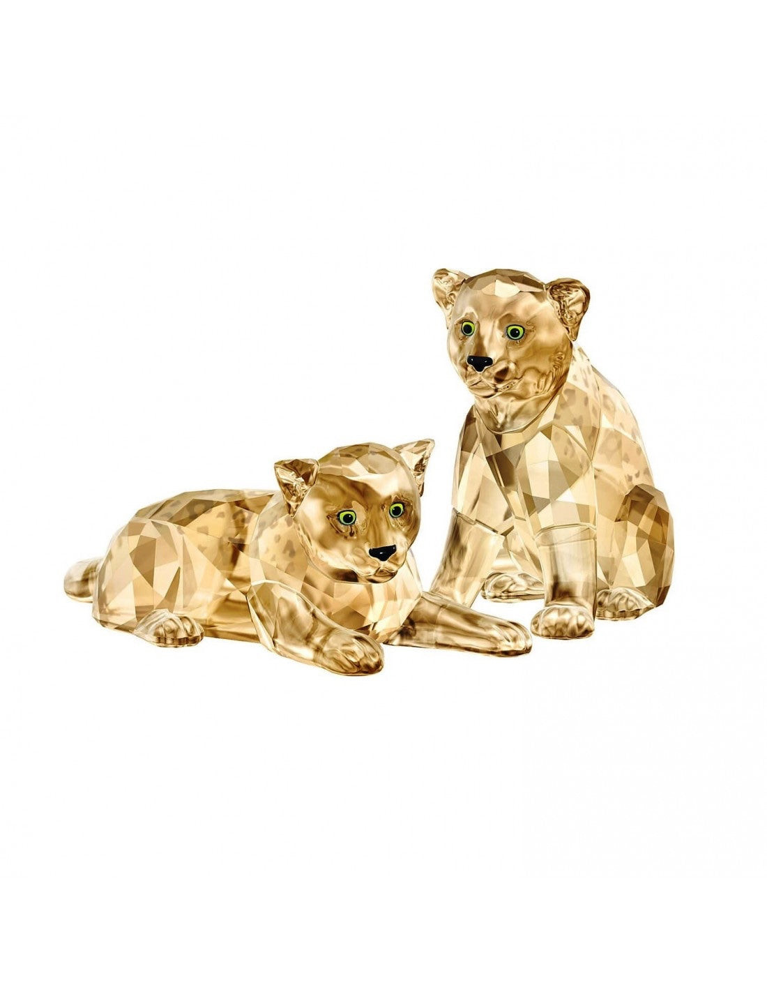Swarovski Statuine Cuccioli di Leopardo | Cristallo Swarovski | Crystal Living