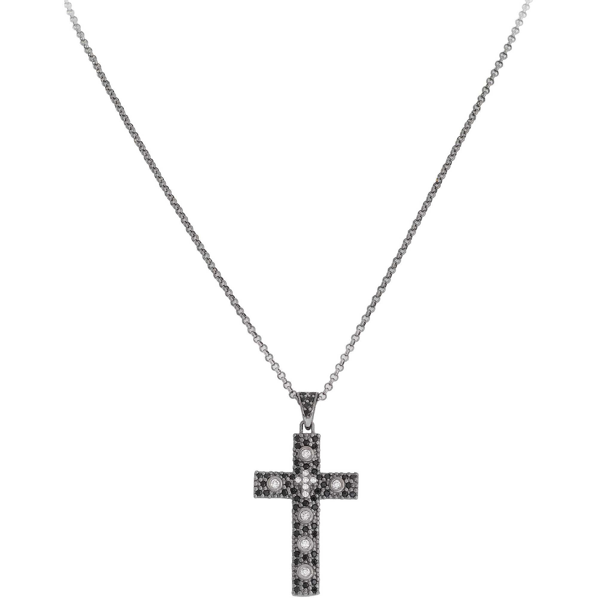 Amen Collana Donna Croce in Argento 925