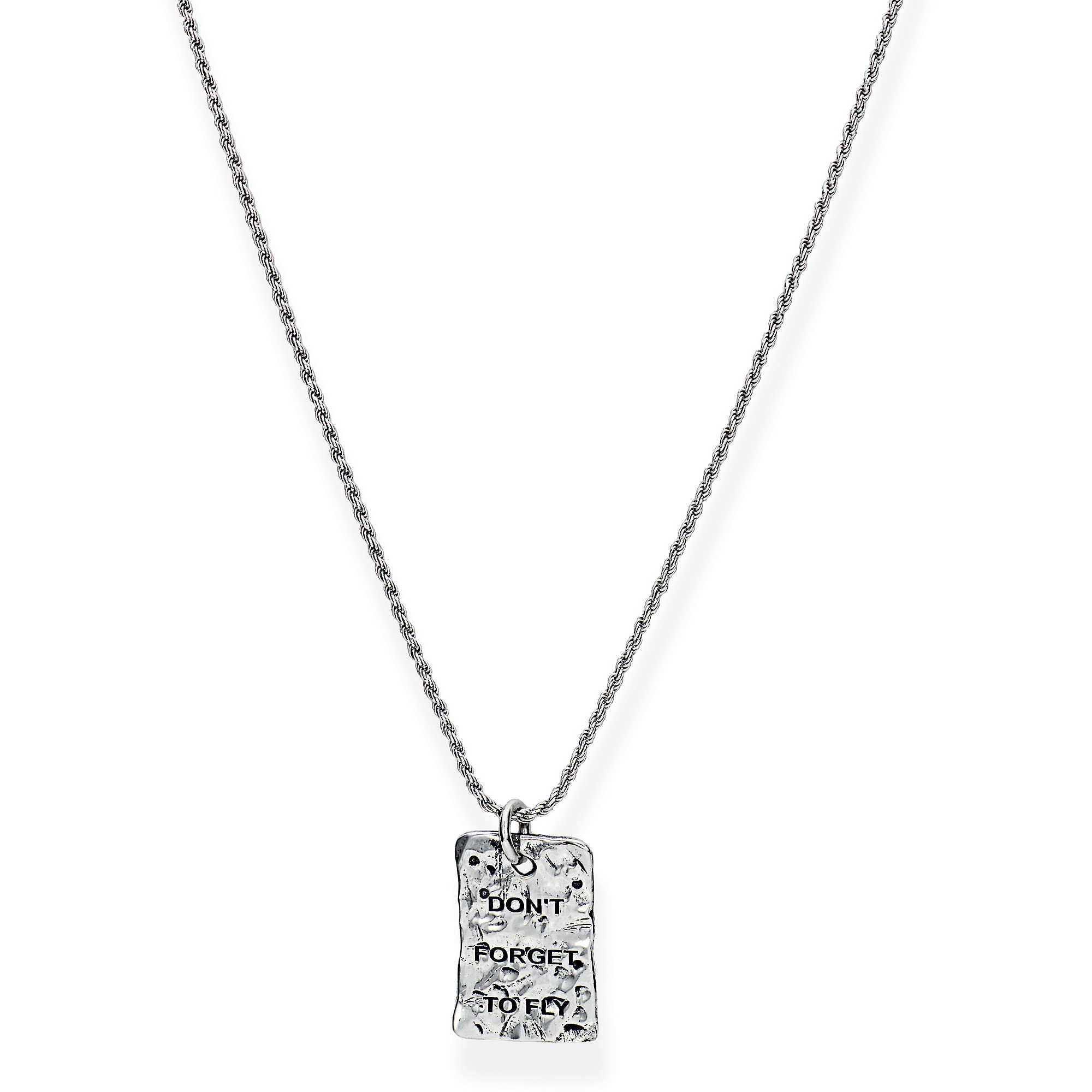 Amen Collana Donna Don't Forget To Fly | Argento 925 Brunito | 44+4 cm