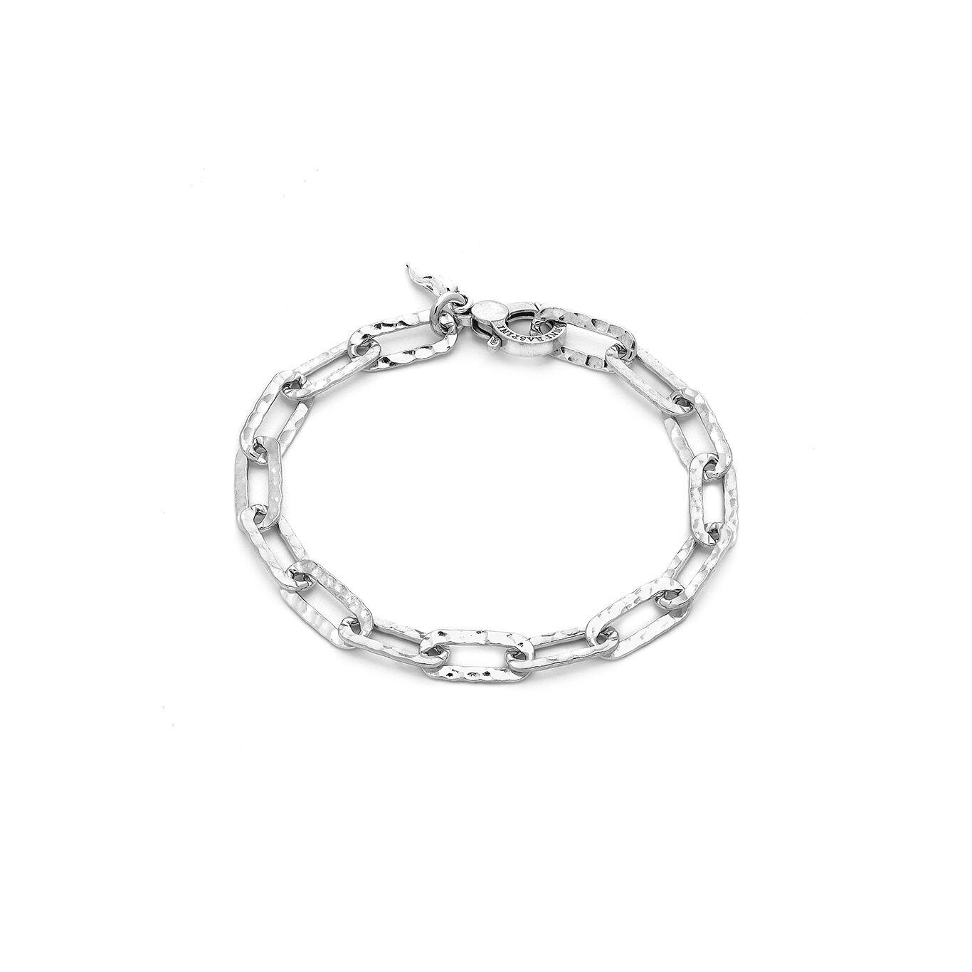 Giovanni Raspini | Bracciale Donna | Catena martellata a mano | Argento | 21 cm