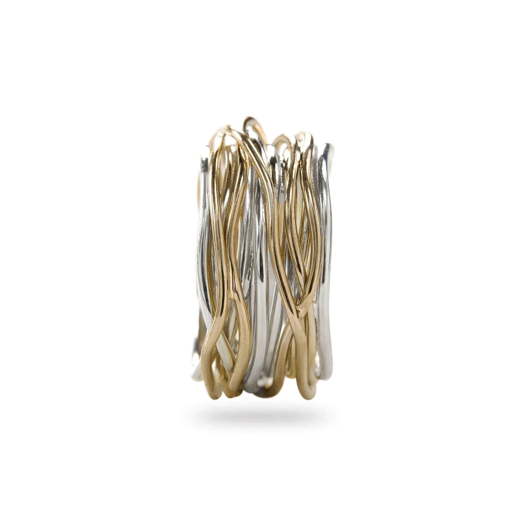 Filo Della Vita By Rubinia Anello Donna 13 Fili | Oro 9kt & Argento | Classic