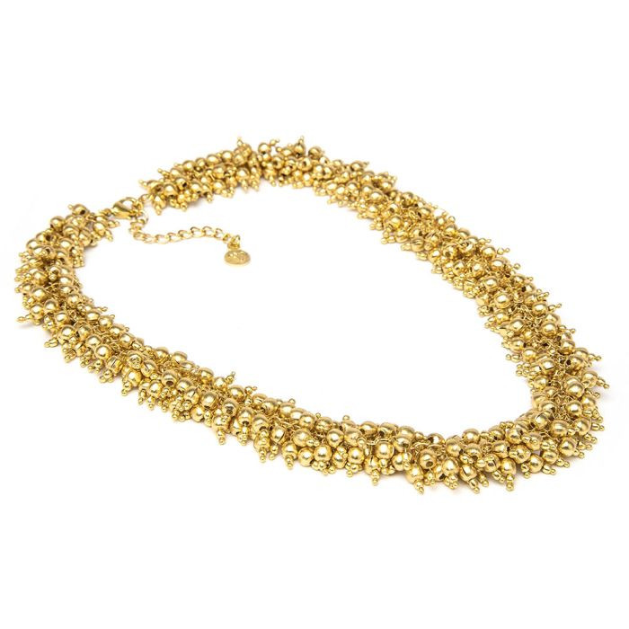 VESTOPAZZO Collana Donna Mogra Big | Ottone 100% Riciclato | Fatto a Mano