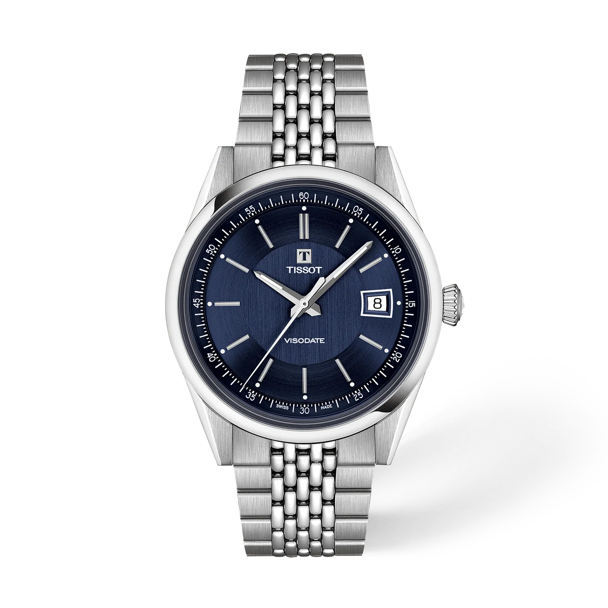 Tissot Visodate Powermatic 80 39 mm con Quadrante Blu