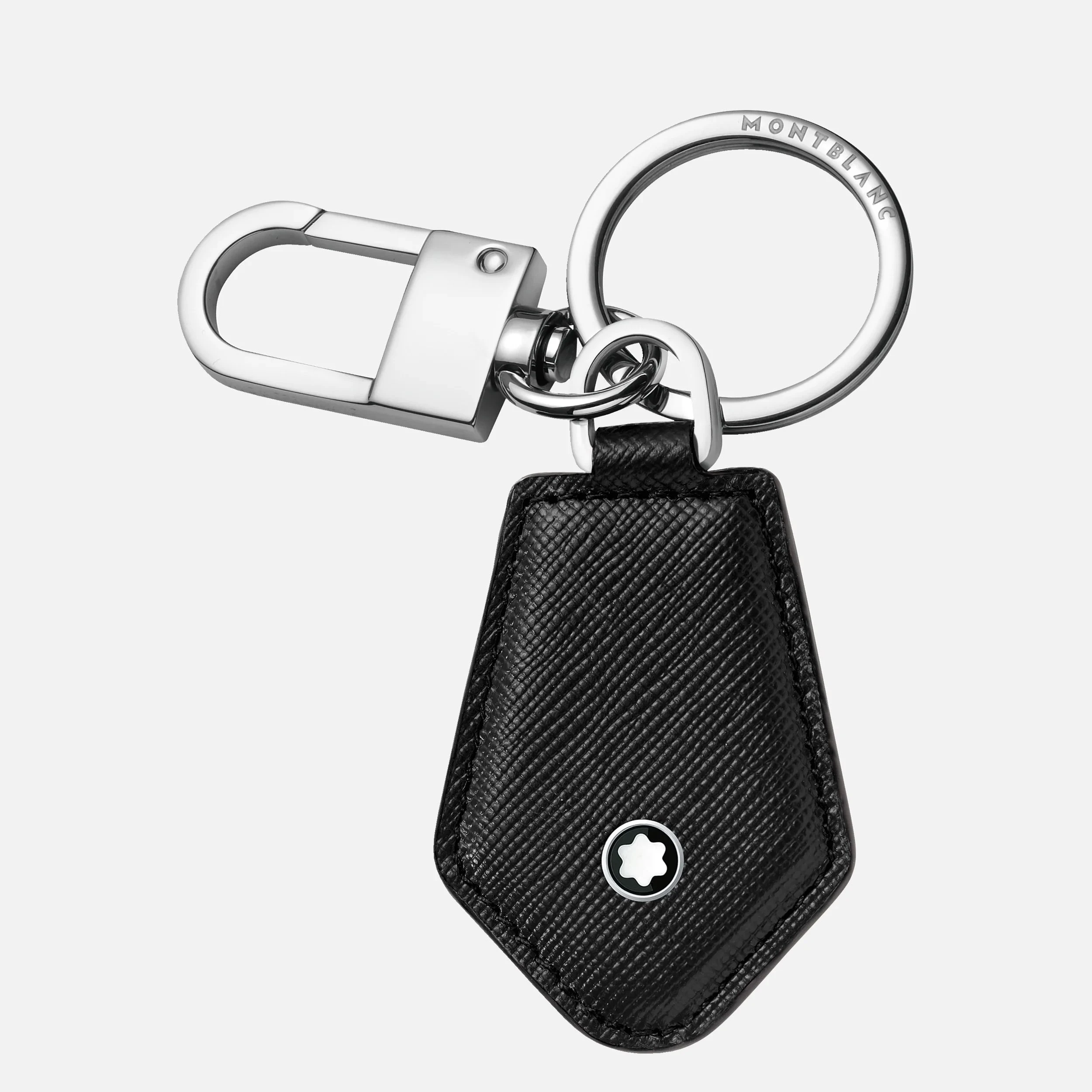 Montblanc Portachiavi Uomo a Forma Diamante | Pelle di Vitello Saffiano | Nero