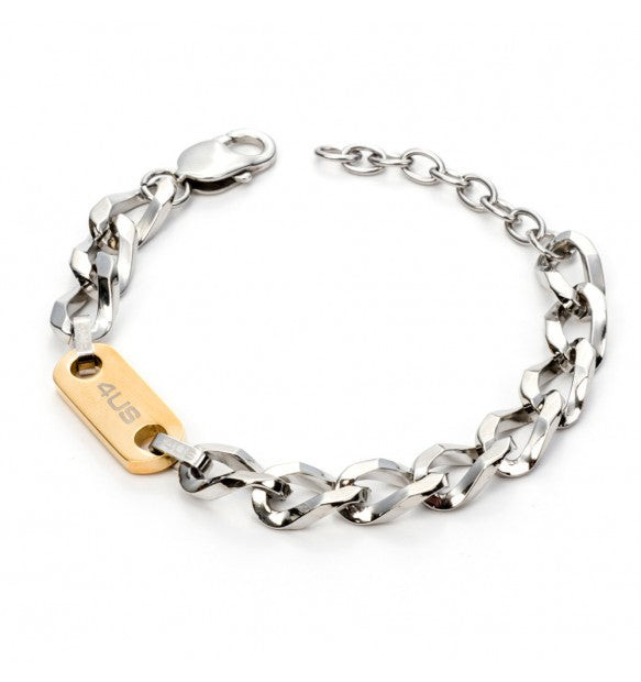 Paciotti 4US Bracciale Uomo in Acciaio con Targa