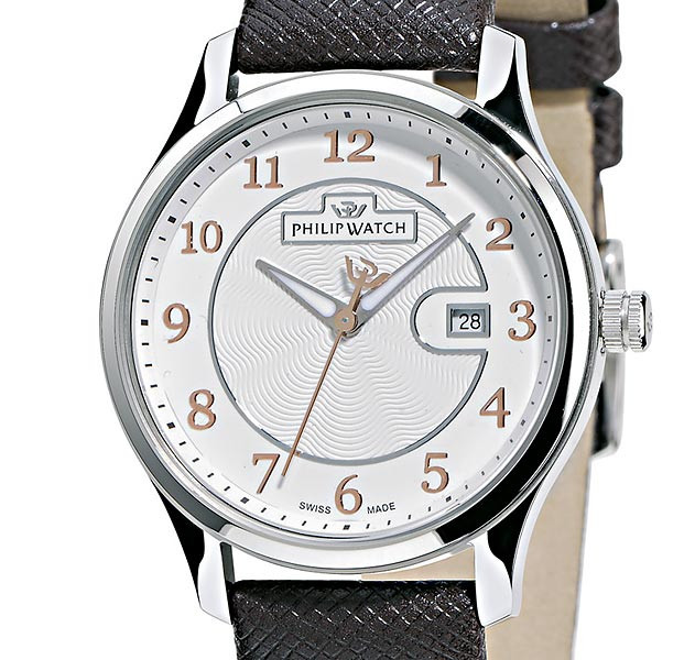 Philip Watch Orologio Donna Liberty Lady con Quadrante Chiaro Guilloche e