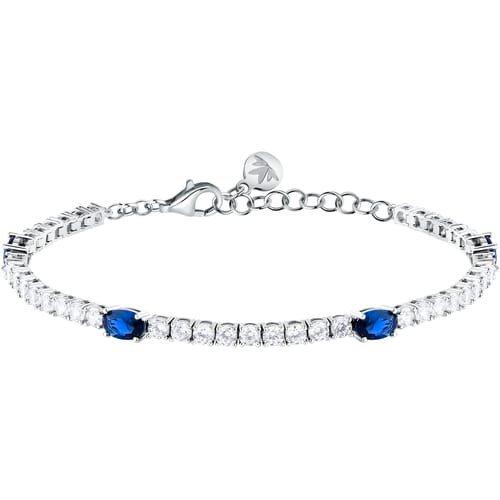 Bracciale Morellato Tesori tennis silver con zirconi blu