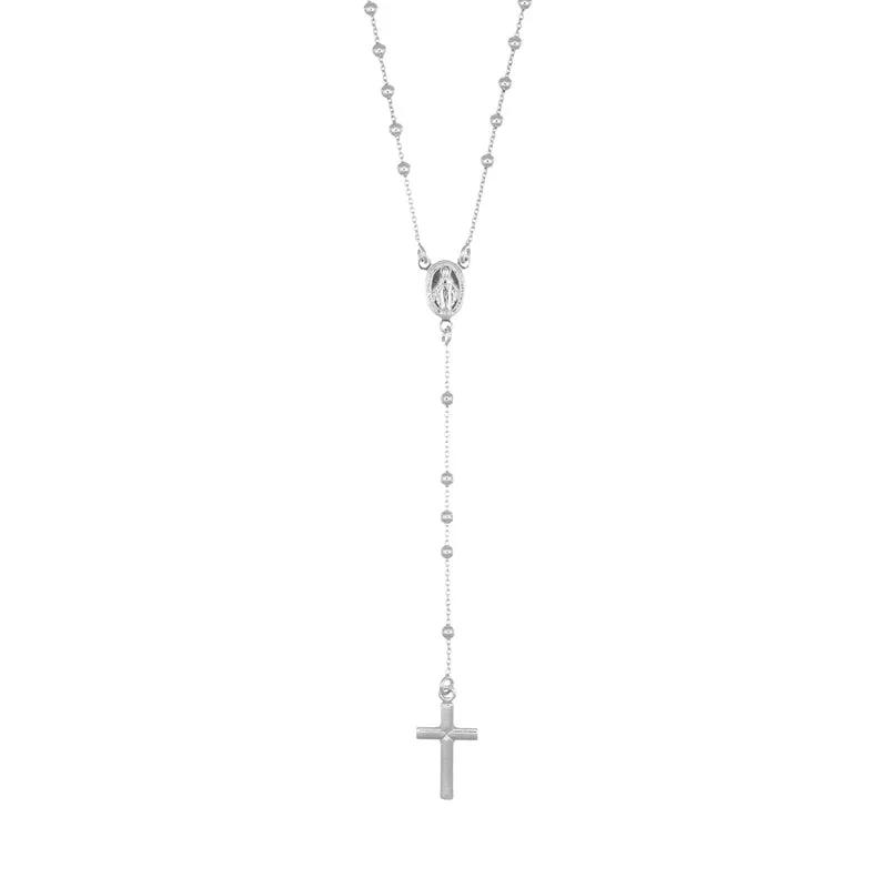 Amen collana rosario donna argento 925 con palline lisce