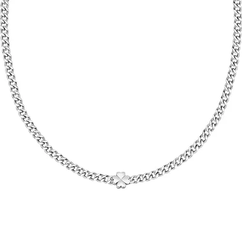 Collana La Petite Story in Acciaio con Quadrifoglio