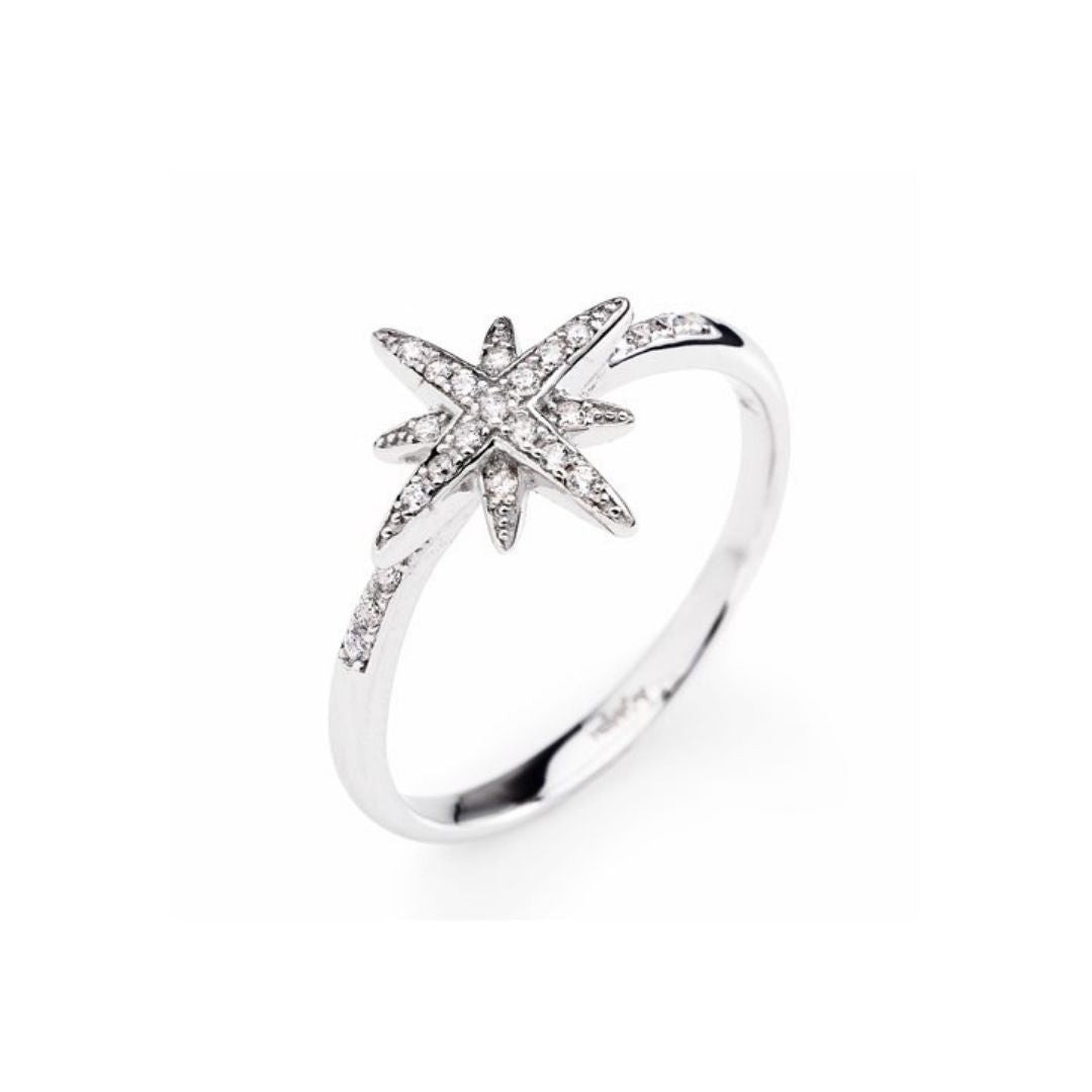 Amen Anello Donna Croce del Sud | Argento 925 | Zirconi Bianchi