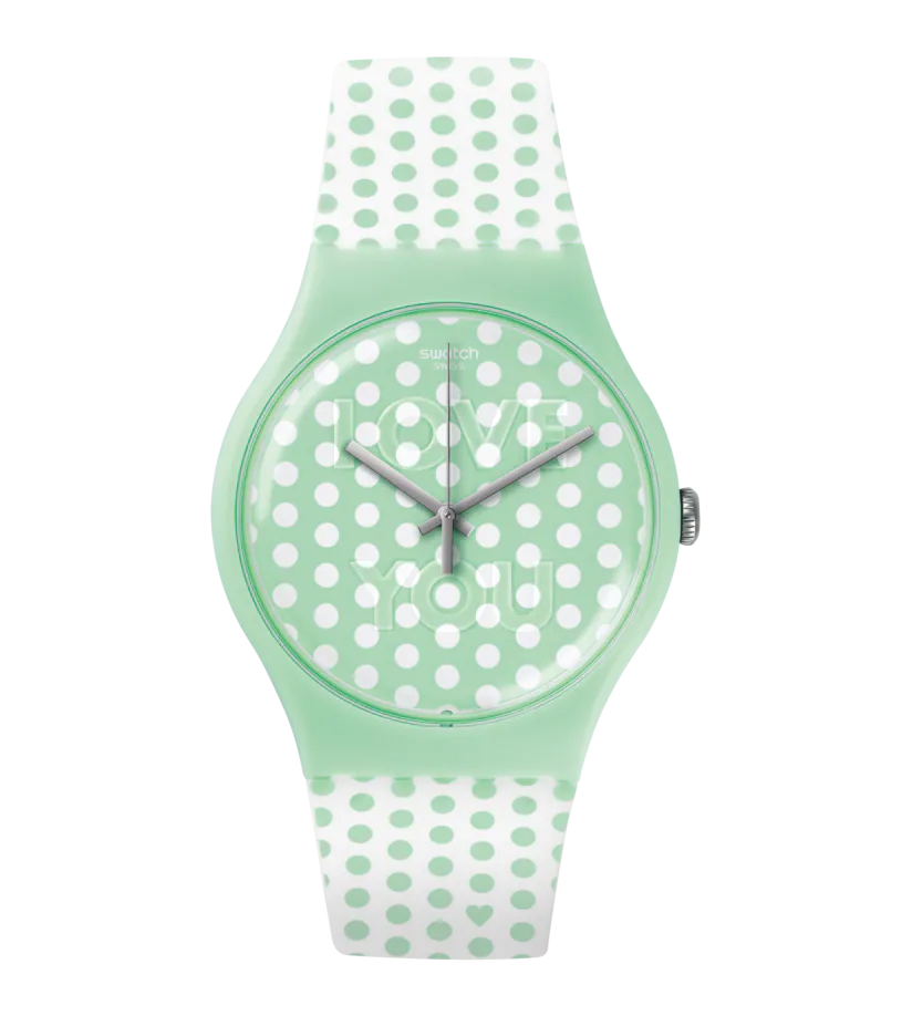Swatch Orologio Donna Mint Love | Plastica | Movimento al Quarzo