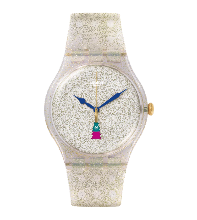 Swatch Orologio Holiday Twist Festivo | Cassa Plastica | Impermeabile 30m