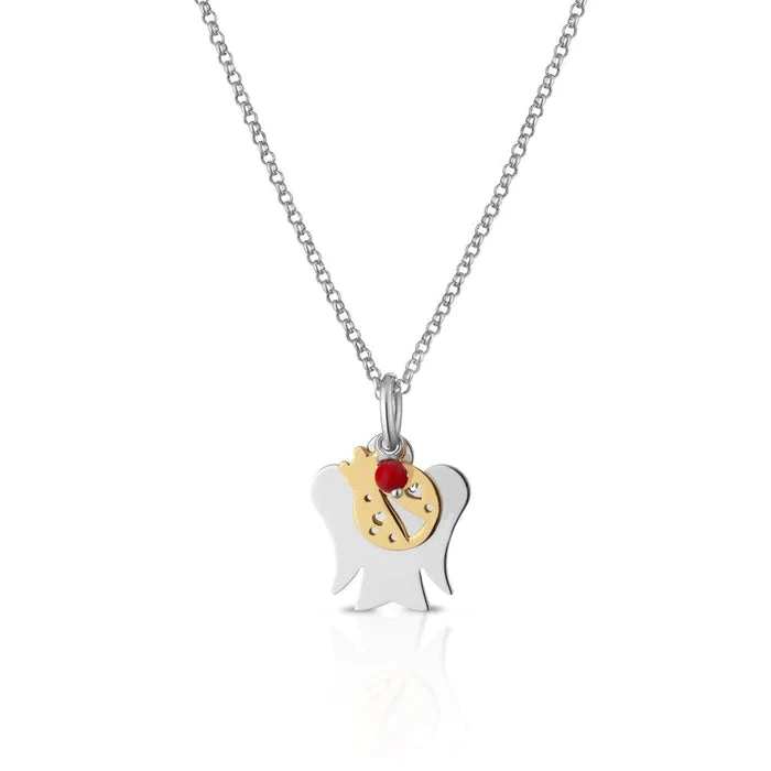 Roberto Giannotti Collana Donna Angelo & Coccinella | Argento 925 | Corallo