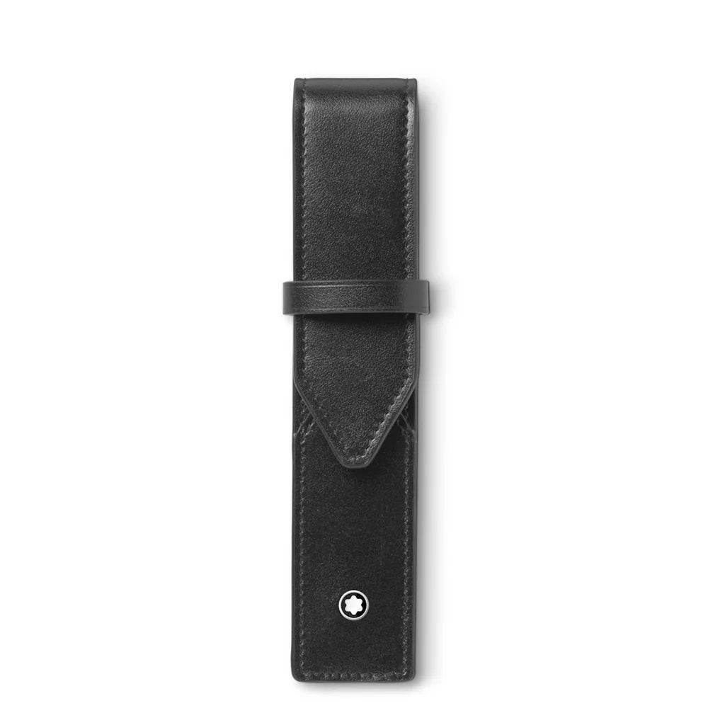 Montblanc Portapenne Elegante Nero | Pelle Lucida | Per Penne Meisterstück