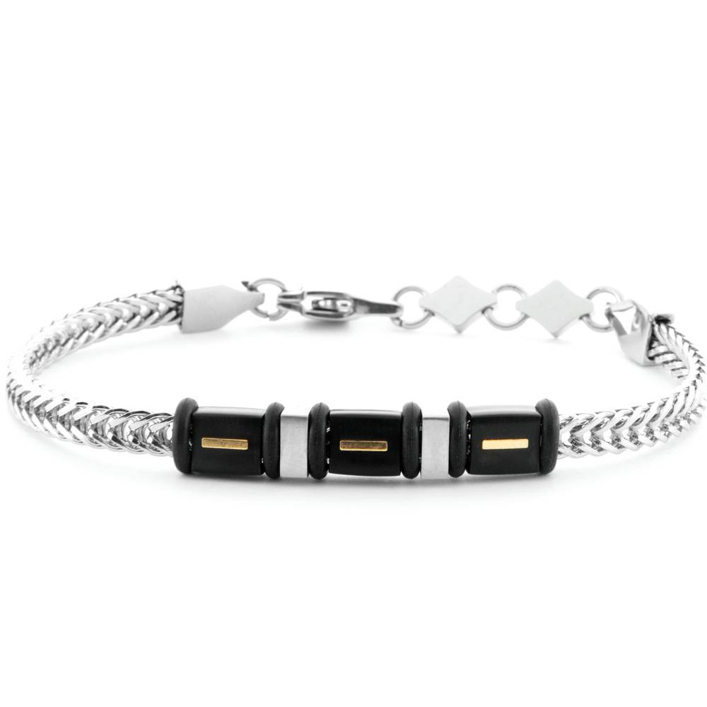 Paciotti Bracciale Uomo Cubotti Caucciù Oro 18kt | Acciaio/Caucciù | Regolabile