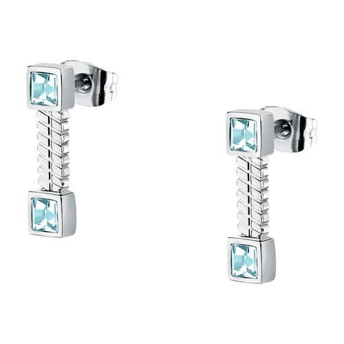 Morellato Orecchini Donna Gioia in Acciaio Silver con Cristalli Azzurri