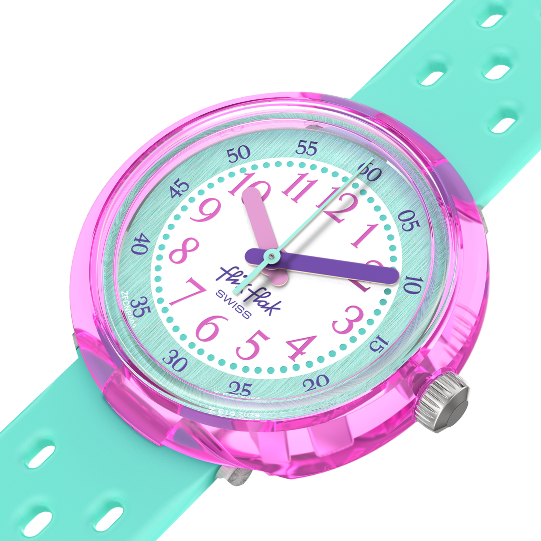 Flik Flak Orologio Bambina Verde Menta | Cinturino Silicone | Impermeabile 30m