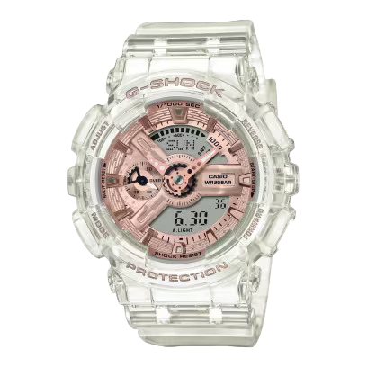 Casio Orologio Uomo Quadrante oro rosa | Resina traslucida | 20 bar