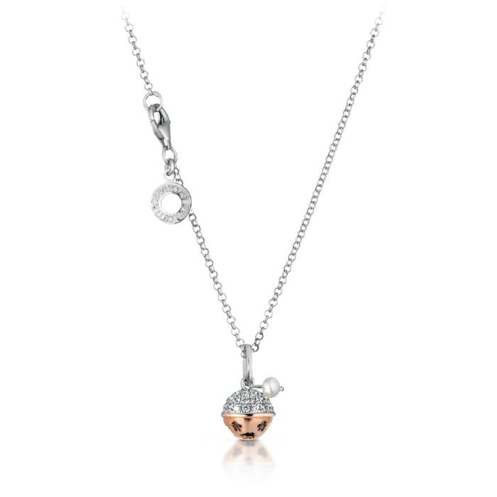 Roberto Giannotti Collana Donna Chiama Angeli | Argento Rosato | Zirconi e Perla