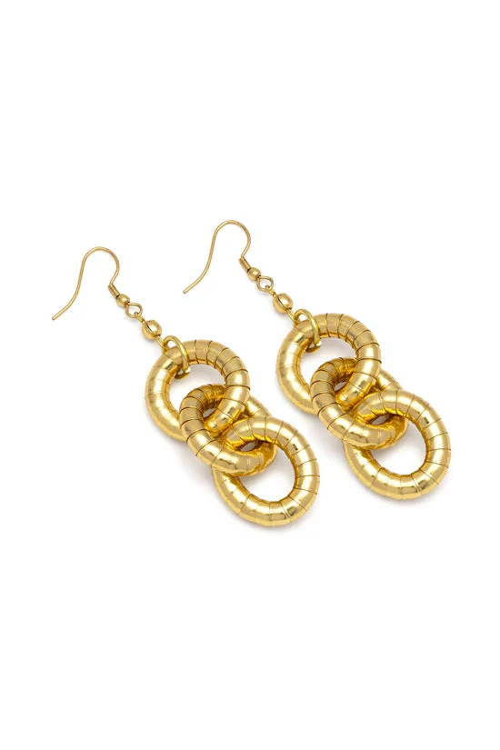 VESTOPAZZO | Orecchini donna | Catena serpente | Ottone | Anallergici