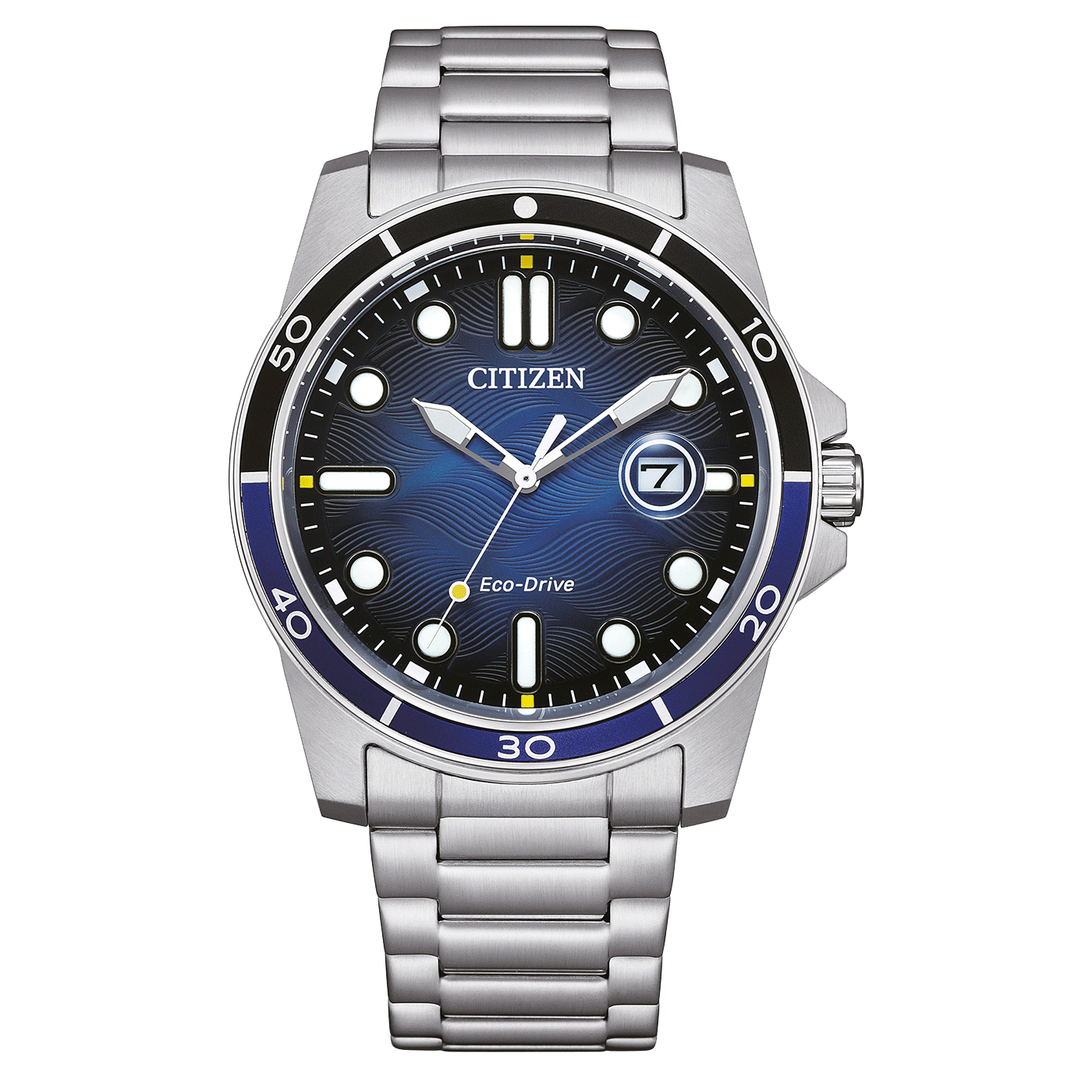 Citizen Orologio Uomo Eco-Drive Acciaio Quadrante Blu AW1810-85L