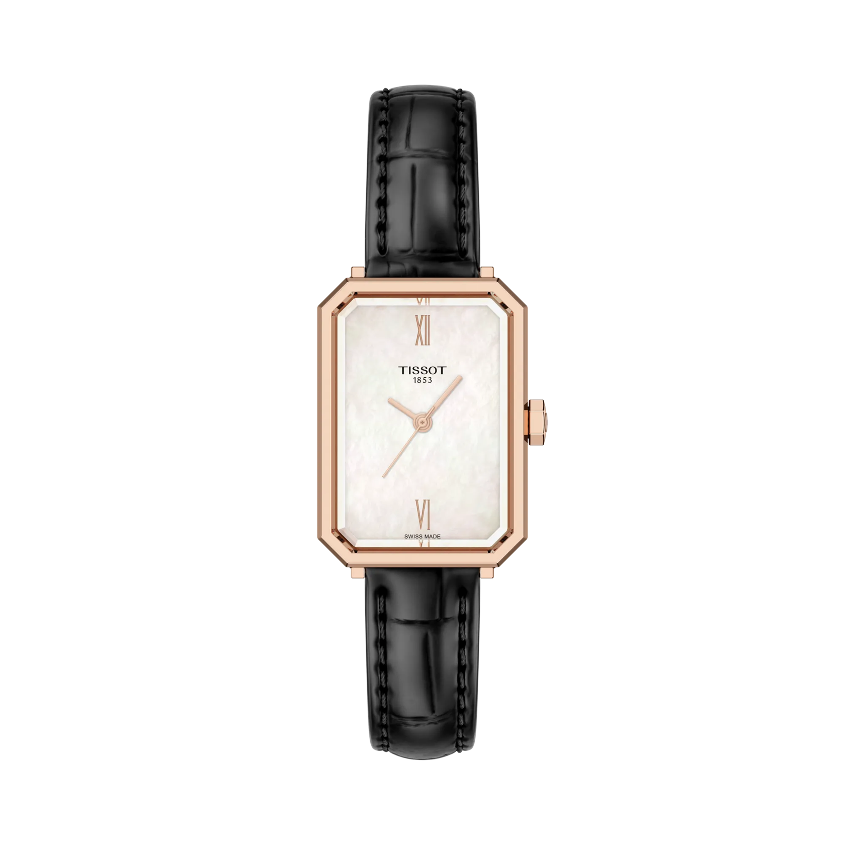 Tissot | Orologio Donna | Madreperla Art Déco | Acciaio PVD | Cinturino pelle