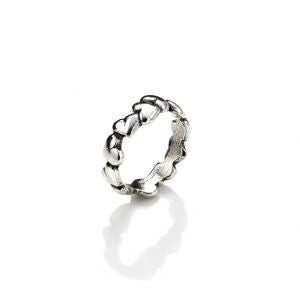 Giovanni Raspini | Anello Donna | Fascia Cuori | Argento 925 | Fatto a mano