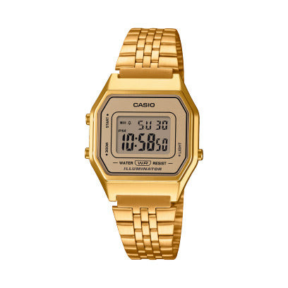 Casio Orologio Uomo LED Digitale Retrò | Resina e Acciaio Inox | Cronometro